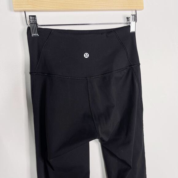 Lululemon 4 Black Wunder Under Hi Rise Tight Special Edition Embroidered 28" - Picture 9 of 10